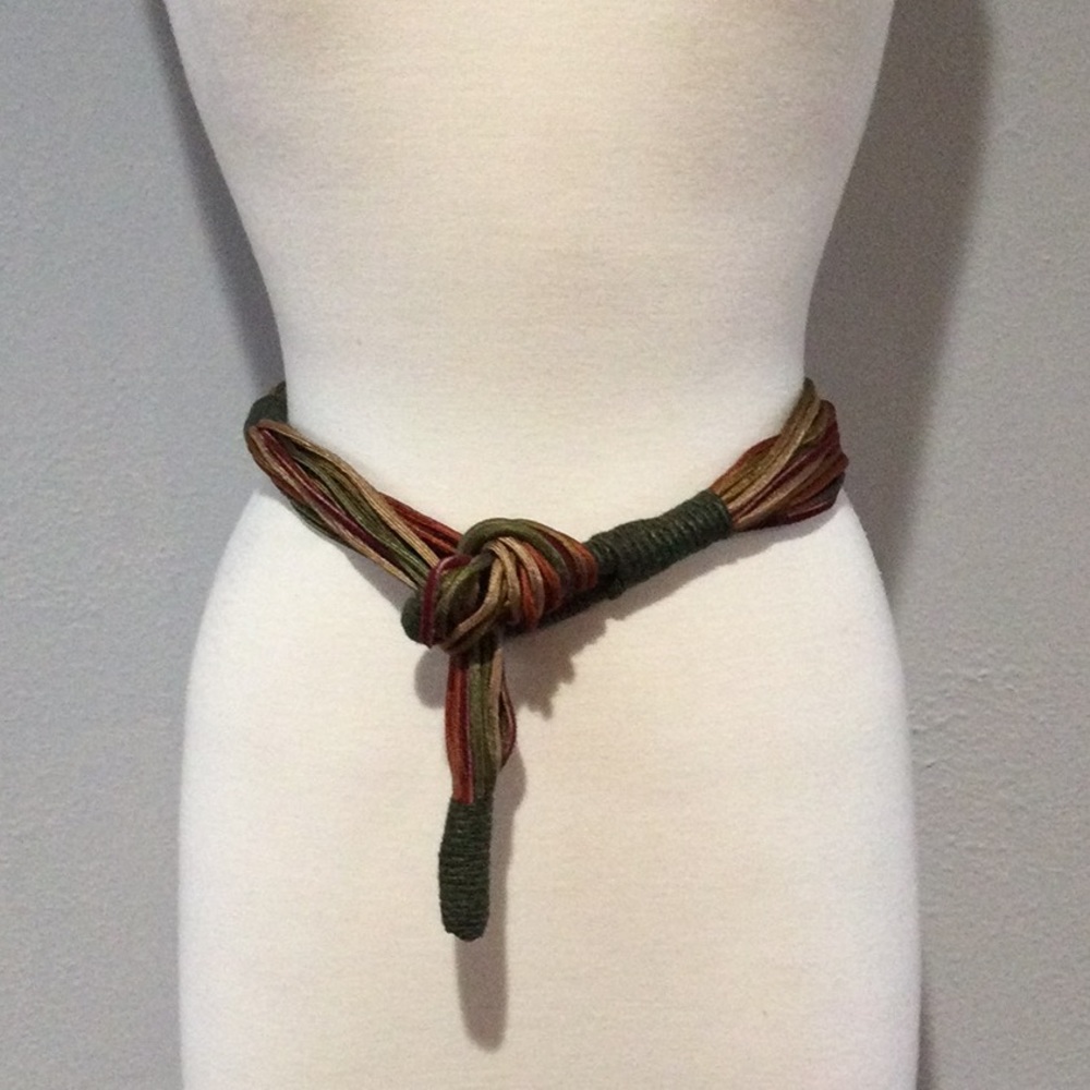 Unbranded Multi-Strand, Multi-Color Knot Belt